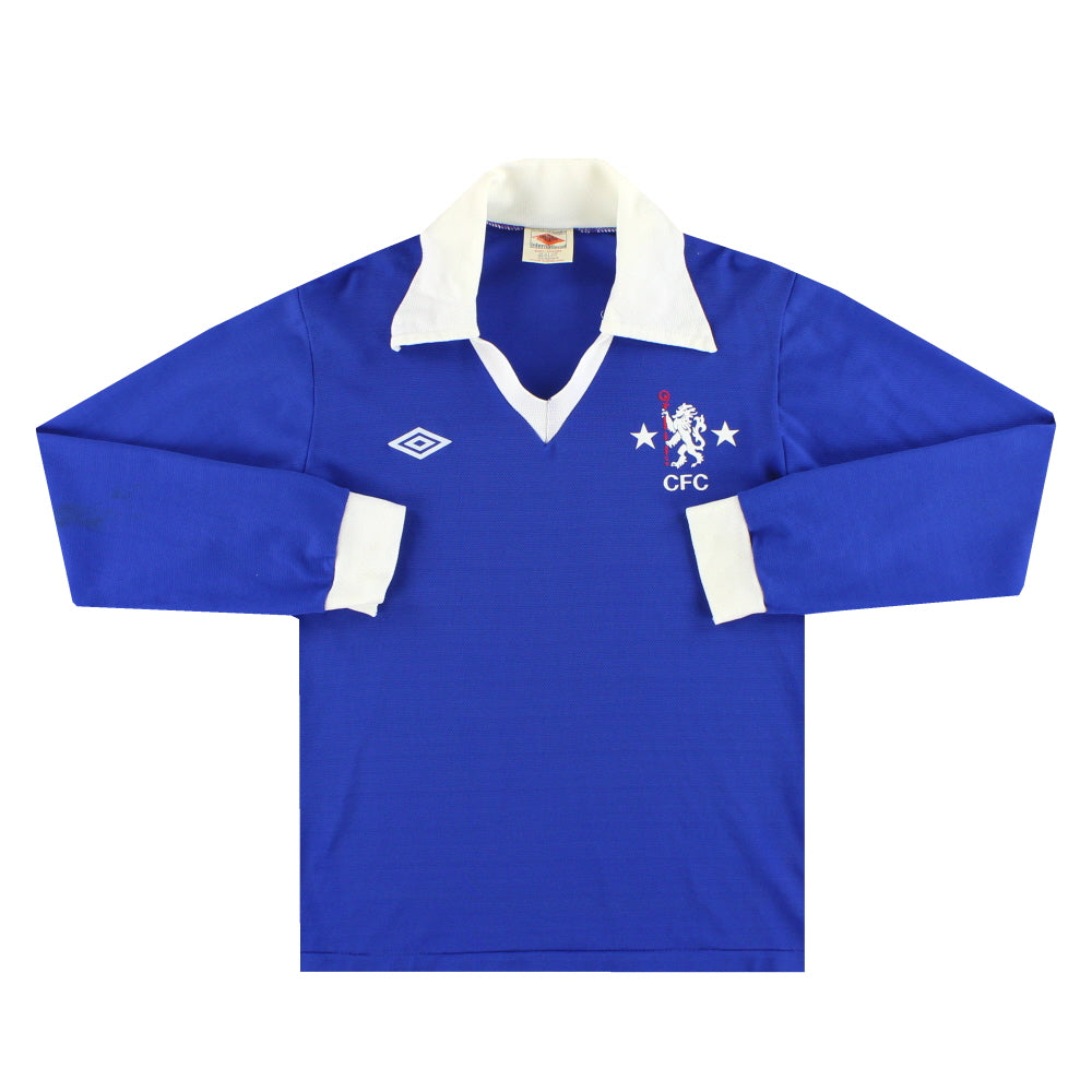 1978-81 Chelsea Umbro Home Shirt L/S *Mint* S - Chelsea / Mint / Small