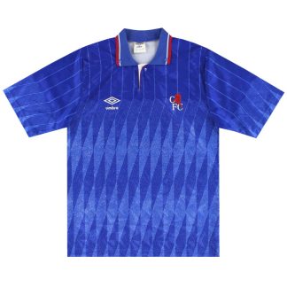 1989-91 Chelsea Umbro Home Shirt L - Chelsea / Excellent / Large