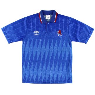 1989-91 Chelsea Umbro Home Shirt S.Boys - Chelsea / Excellent / Youth