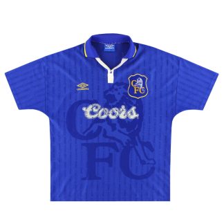 1995-97 Chelsea Umbro Home Shirt L - Chelsea / Good / Large