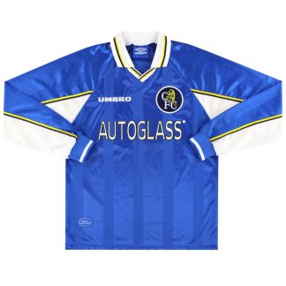 1997-99 Chelsea Umbro Home Shirt L/S L - Chelsea / Excellent / Large
