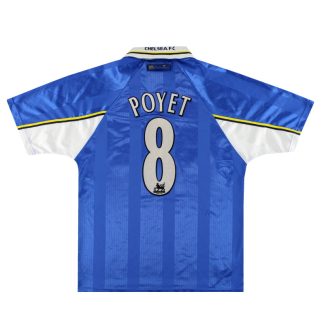 1997-99 Chelsea Umbro Home Shirt Poyet #8 M - Chelsea / Very Good / Medium