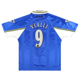 1997-99 Chelsea Umbro Home Shirt Vialli #9 L - Chelsea / Excellent / Large