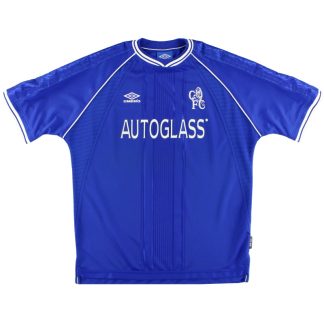 1999-01 Chelsea Umbro Home Shirt *Mint* L - Chelsea / Mint / Large