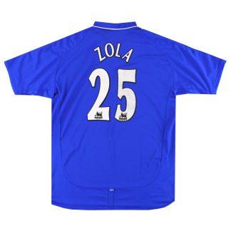 2001-03 Chelsea Umbro Home Shirt Zola #25 S - Chelsea / Excellent / Small