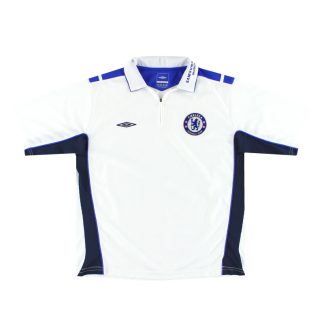 2005-06 Chelsea Umbro 1/4 Zip Polo Shirt L - Chelsea / Excellent / Large