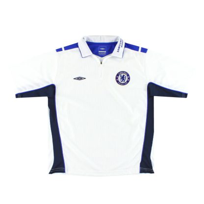 2005-06 Chelsea Umbro 1/4 Zip Polo Shirt L - Chelsea / Excellent / Large