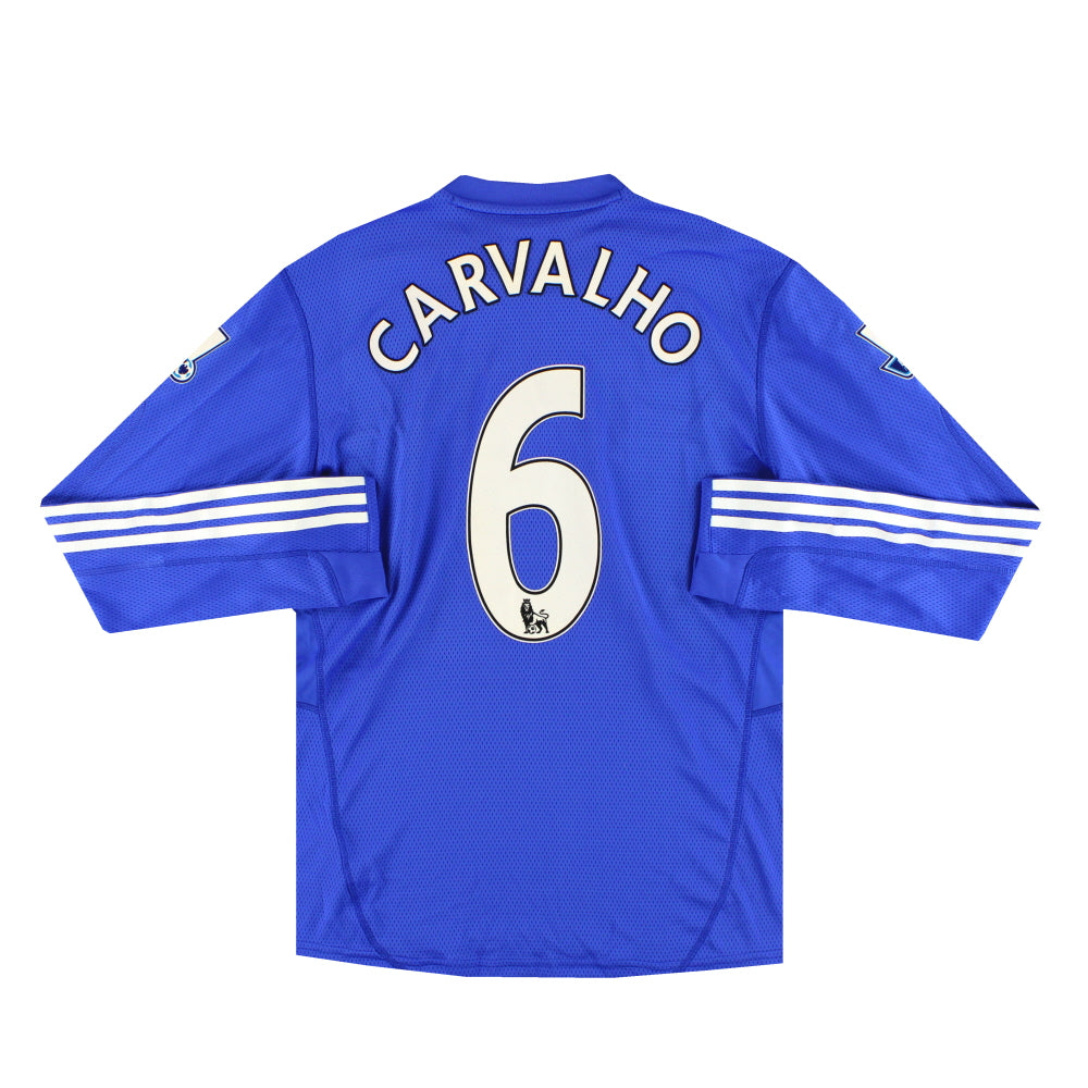 2009-10 Chelsea adidas Player Issue Home Shirt Carvalho #6 L/S L - Chelsea / Excellent / Large