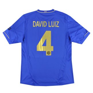 2012-13 Chelsea adidas Home Shirt David Luiz #4 *Mint* L - Chelsea / Mint / Large