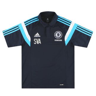 2014-15 Chelsea adidas Player Issue Polo Shirt 'SVA' M - Chelsea / Excellent / Medium