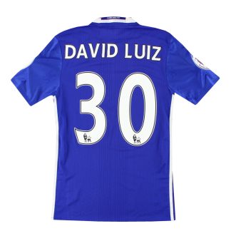 2016-17 Chelsea adidas adizero Home Shirt David Luiz #30 S - Chelsea / Excellent / Small