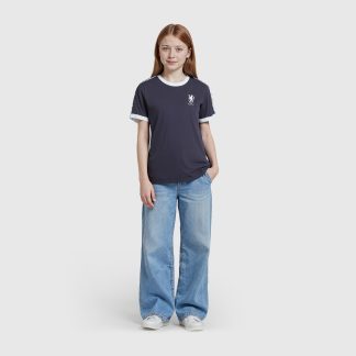 Chelsea 120 Year Anniversary CFC LDN Pique Ringer T-Shirt - Grey - Kids