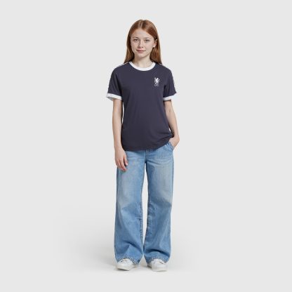 Chelsea 120 Year Anniversary CFC LDN Pique Ringer T-Shirt - Grey - Kids