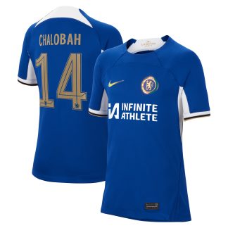 Chelsea Cup Home Stadium Sponsored Shirt 2023-24 - Kids with Chalobah 14 printing