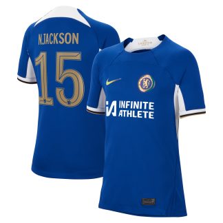 Chelsea Cup Home Stadium Sponsored Shirt 2023-24 - Kids with N.Jackson 15 printing