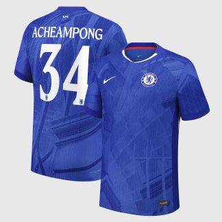 Chelsea Cup Nike Dri-FIT ADV Home Match Shirt 2025-26 - Kids with Acheampong 34 printing