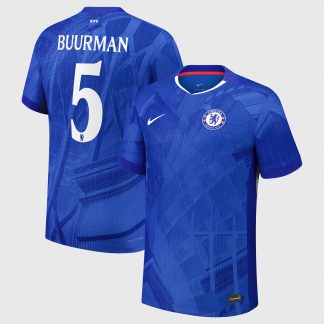Chelsea Cup Nike Dri-FIT ADV Home Match Shirt 2025-26 - Kids with Buurman 5 printing
