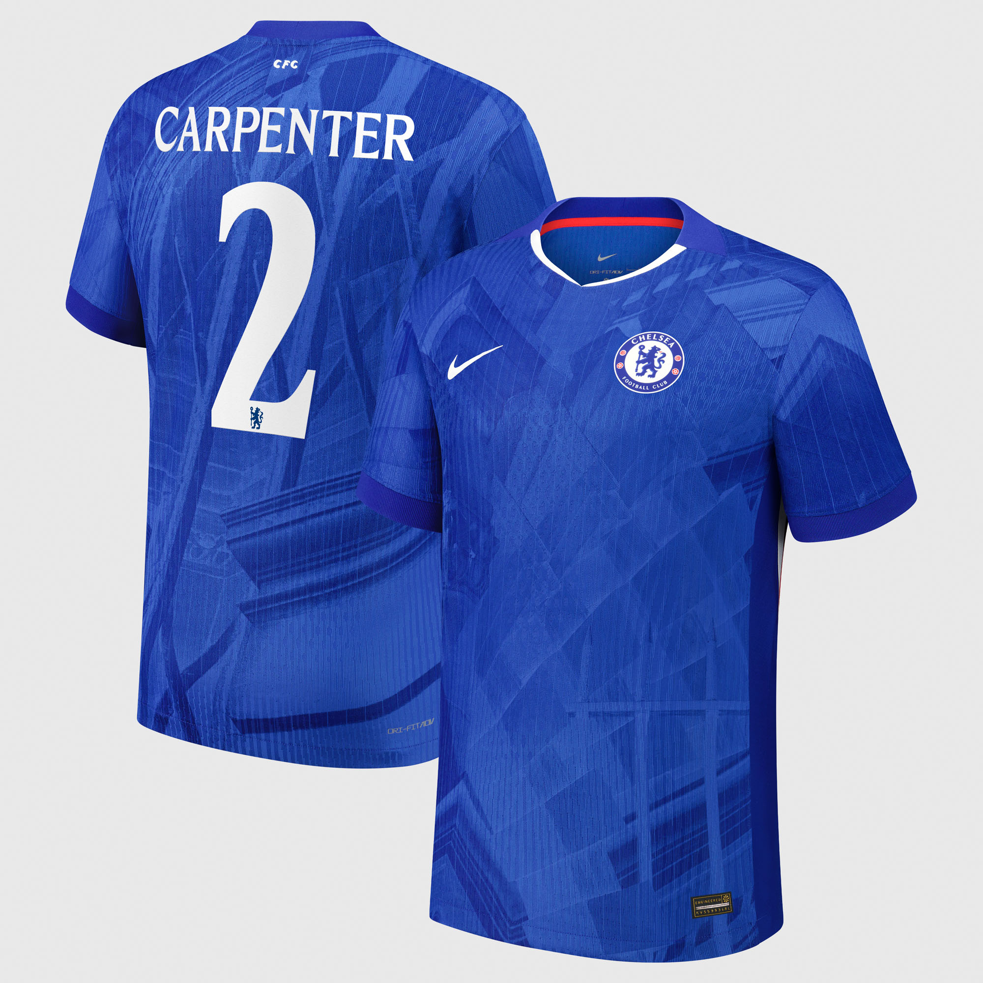Chelsea Cup Nike Dri-FIT ADV Home Match Shirt 2025-26 - Kids with Carpenter 2 printing