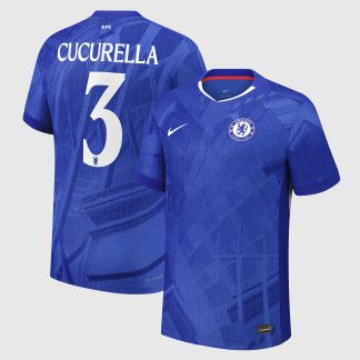 Chelsea Cup Nike Dri-FIT ADV Home Match Shirt 2025-26 - Kids with Cucurella 3 printing