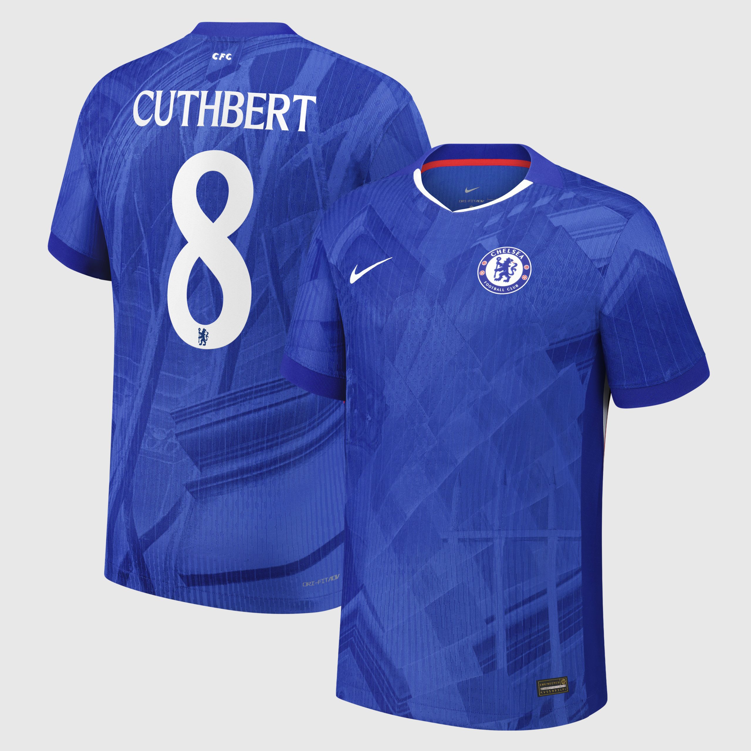 Chelsea Cup Nike Dri-FIT ADV Home Match Shirt 2025-26 - Kids with Cuthbert 8 printing