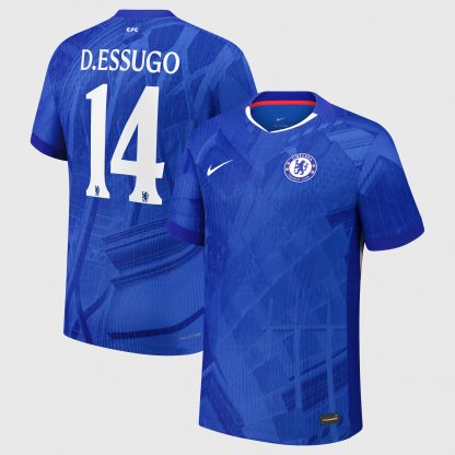 Chelsea Cup Nike Dri-FIT ADV Home Match Shirt 2025-26 - Kids with D.Essugo 14 printing