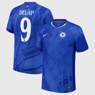 Chelsea Cup Nike Dri-FIT ADV Home Match Shirt 2025-26 - Kids with Delap 9 printing