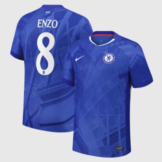 Chelsea Cup Nike Dri-FIT ADV Home Match Shirt 2025-26 - Kids with Enzo 8 printing