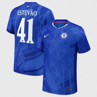 Chelsea Cup Nike Dri-FIT ADV Home Match Shirt 2025-26 - Kids with Estêvão 41 printing
