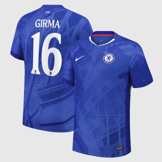 Chelsea Cup Nike Dri-FIT ADV Home Match Shirt 2025-26 - Kids with Girma 16 printing