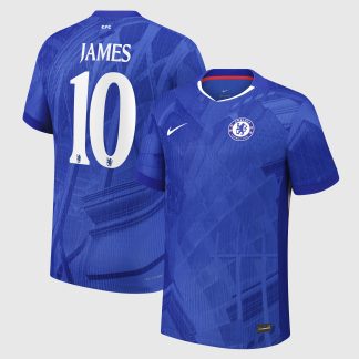 Chelsea Cup Nike Dri-FIT ADV Home Match Shirt 2025-26 - Kids with James 10 printing