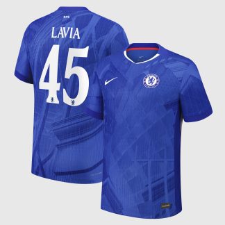 Chelsea Cup Nike Dri-FIT ADV Home Match Shirt 2025-26 - Kids with Lavia 45 printing