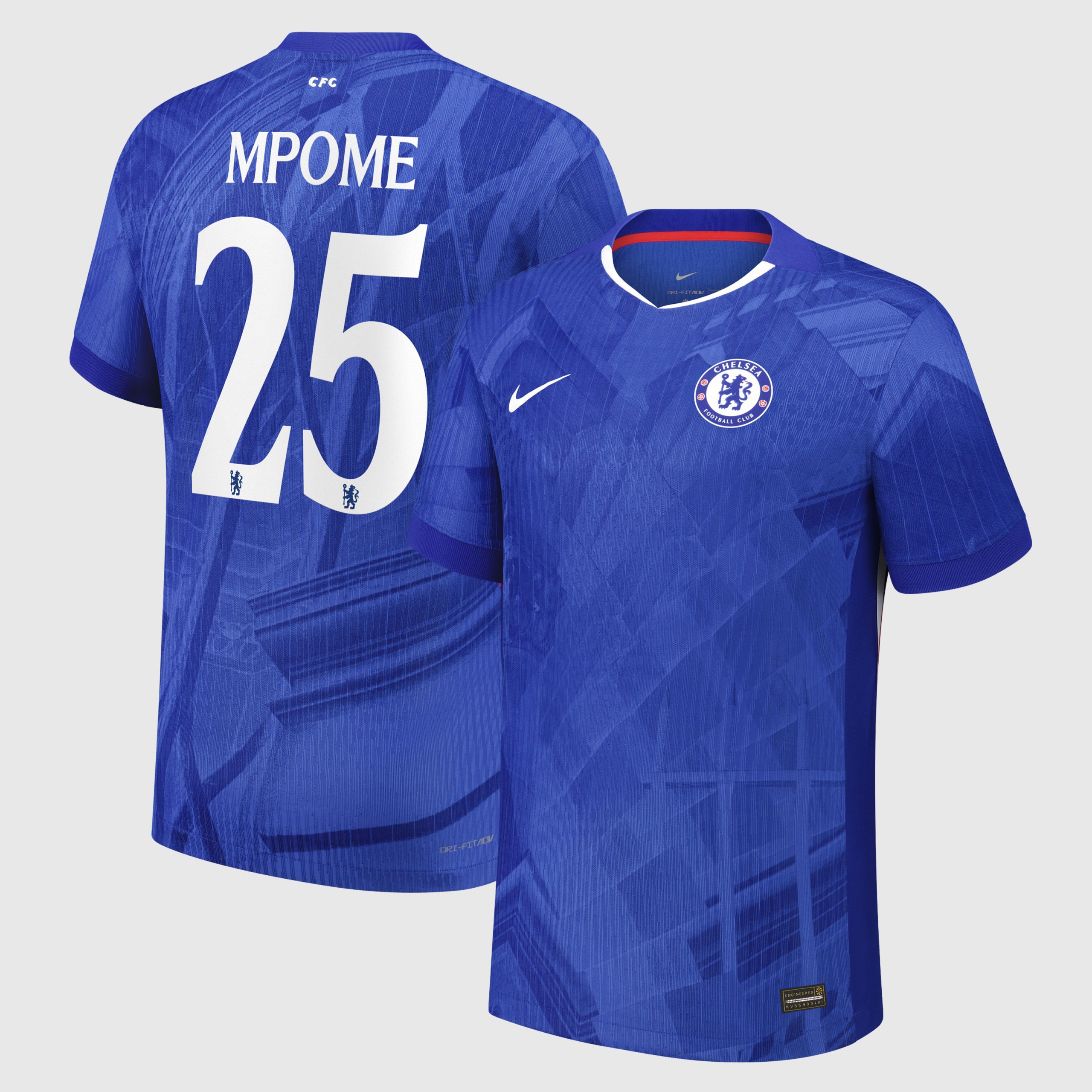 Chelsea Cup Nike Dri-FIT ADV Home Match Shirt 2025-26 - Kids with Mpome 25 printing