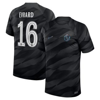 Chelsea Cup Nike Goalkeeper Stadium Shirt 2023-24 with Evrard 16 printing