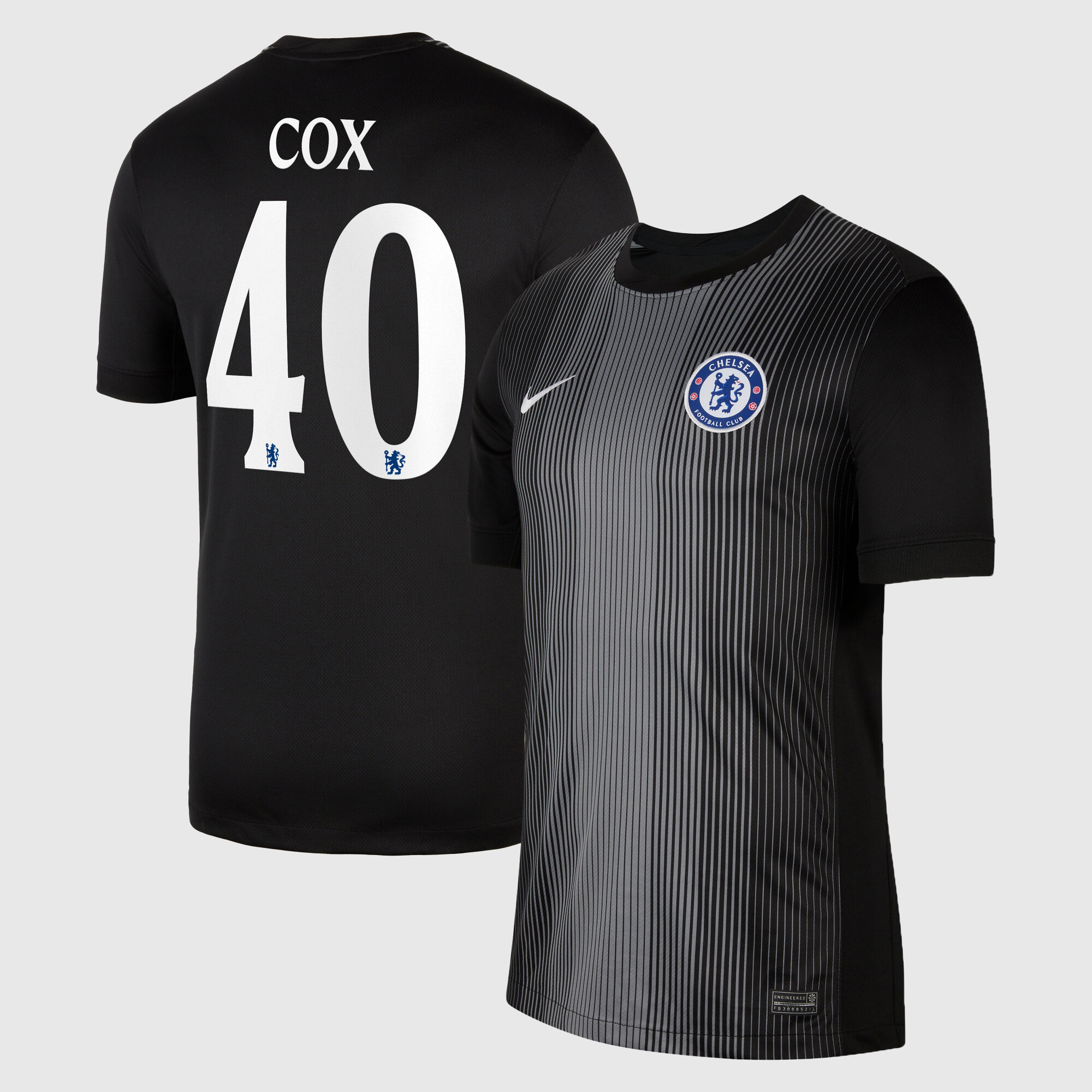 Chelsea Cup Nike Goalkeeper Stadium Shirt 2025-26 - Kids with Cox 40 printing
