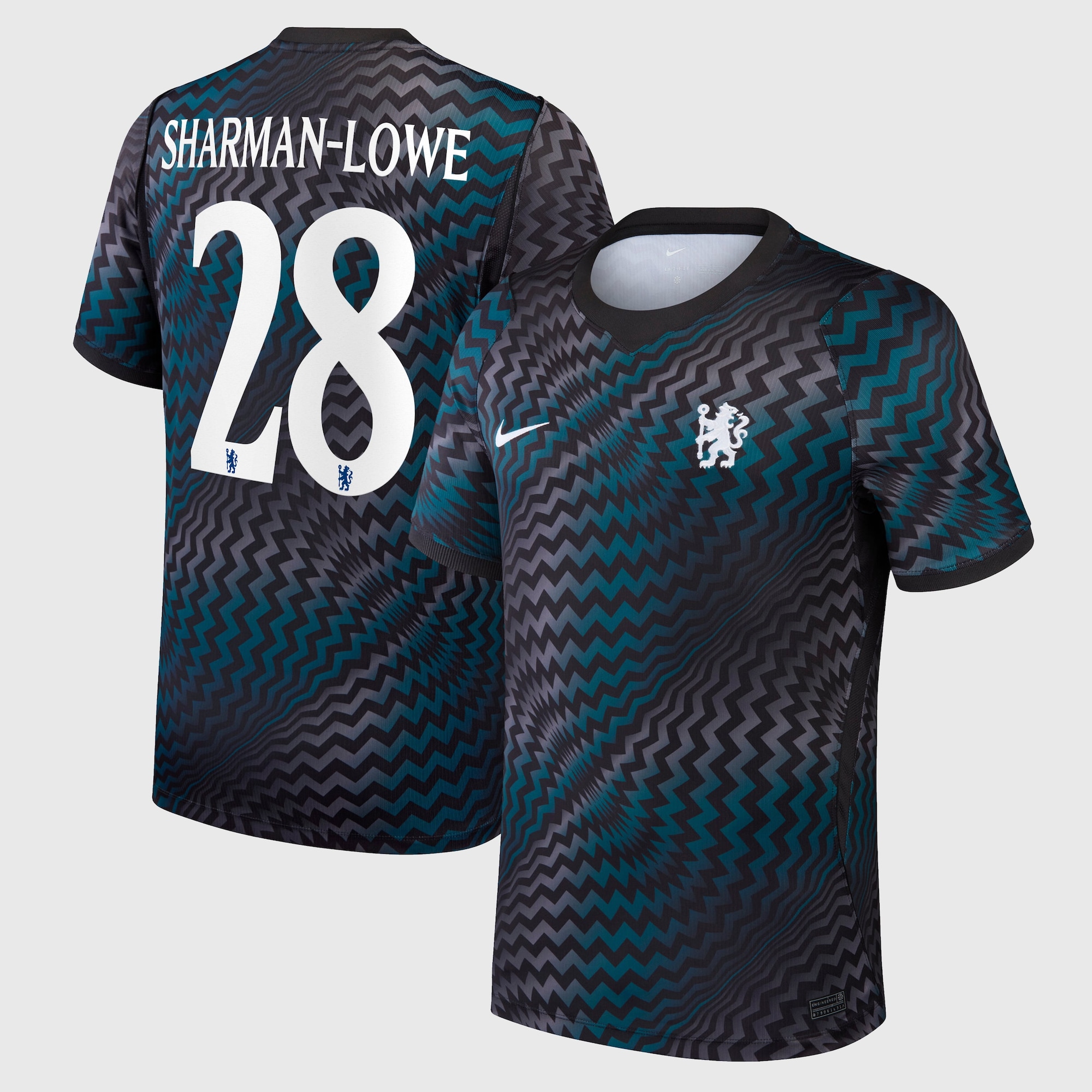Chelsea Cup Nike Goalkeeper Stadium Shirt 2026-27 with Sharman-Lowe 28 printing