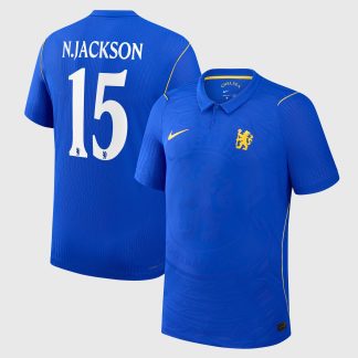 Chelsea Cup Nike Home Aero-FIT Match Shirt 2026-27 - Kids with N.Jackson 15 printing