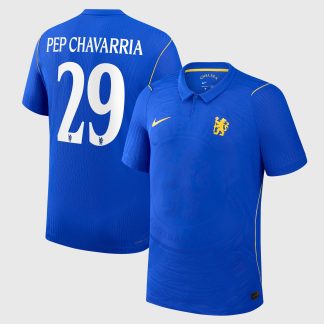 Chelsea Cup Nike Home Aero-FIT Match Shirt 2026-27 - Kids with Pep Chavarria 29 printing