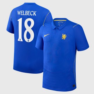 Chelsea Cup Nike Home Aero-FIT Match Shirt 2026-27 - Kids with Welbeck 18 printing