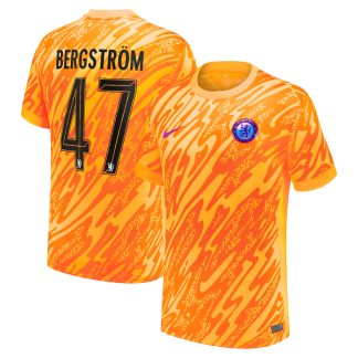 Chelsea Cup Nike Home Goalkeeper Stadium Shirt 2024-25 with Bergström 47 printing