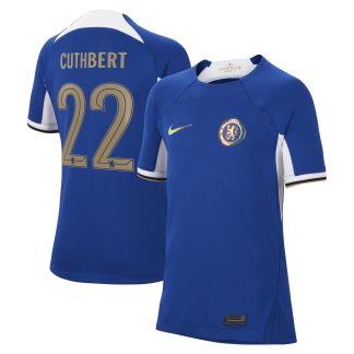 Chelsea Cup Nike Home Stadium Shirt 2023-24 - Kids with Cuthbert 22 printing
