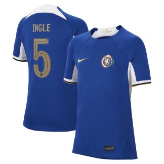 Chelsea Cup Nike Home Stadium Shirt 2023-24 - Kids with Ingle 5 printing