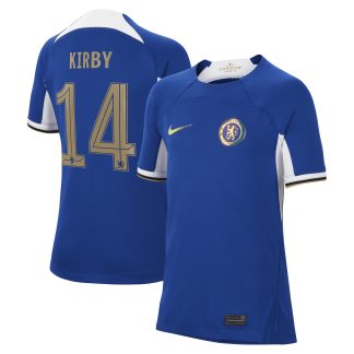 Chelsea Cup Nike Home Stadium Shirt 2023-24 - Kids with Kirby 14 printing