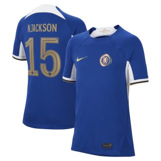 Chelsea Cup Nike Home Stadium Shirt 2023-24 - Kids with N.Jackson 15 printing