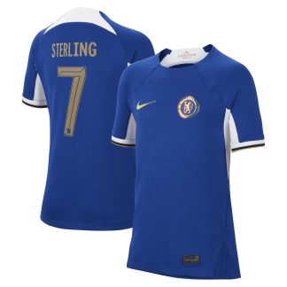 Chelsea Cup Nike Home Stadium Shirt 2023-24 - Kids with Sterling 7 printing