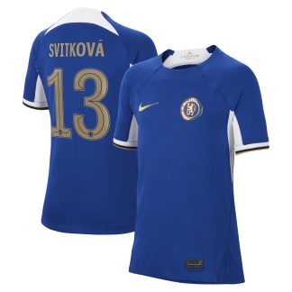 Chelsea Cup Nike Home Stadium Shirt 2023-24 - Kids with Svitková 13 printing