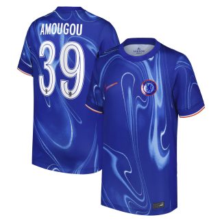 Chelsea Cup Nike Home Stadium Shirt 2024-25 - Kids with Amougou 39 printing