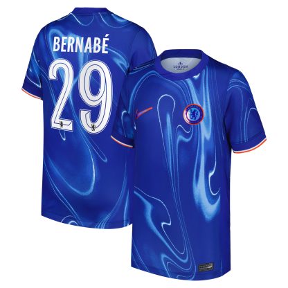 Chelsea Cup Nike Home Stadium Shirt 2024-25 - Kids with Bernabé 29 printing