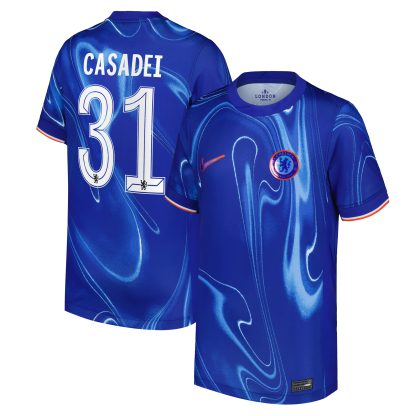 Chelsea Cup Nike Home Stadium Shirt 2024-25 - Kids with Casadei 31 printing