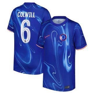 Chelsea Cup Nike Home Stadium Shirt 2024-25 - Kids with Colwill 6 printing