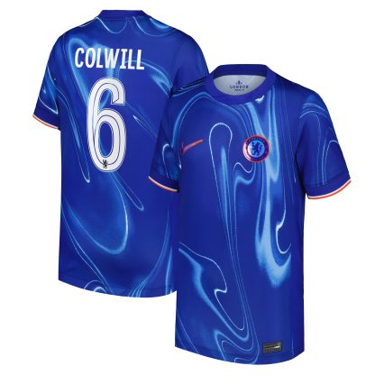 Chelsea Cup Nike Home Stadium Shirt 2024-25 - Kids with Colwill 6 printing